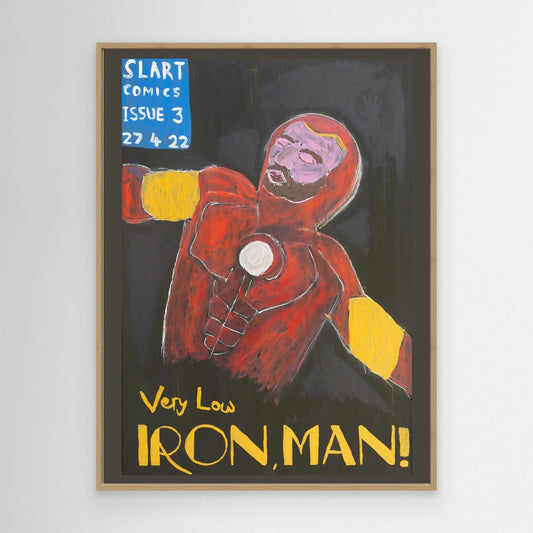 CANVAS ART PRINT: THE ANAEMIC SUPERHERO (2022) By SLART "Very Low Iron Man"