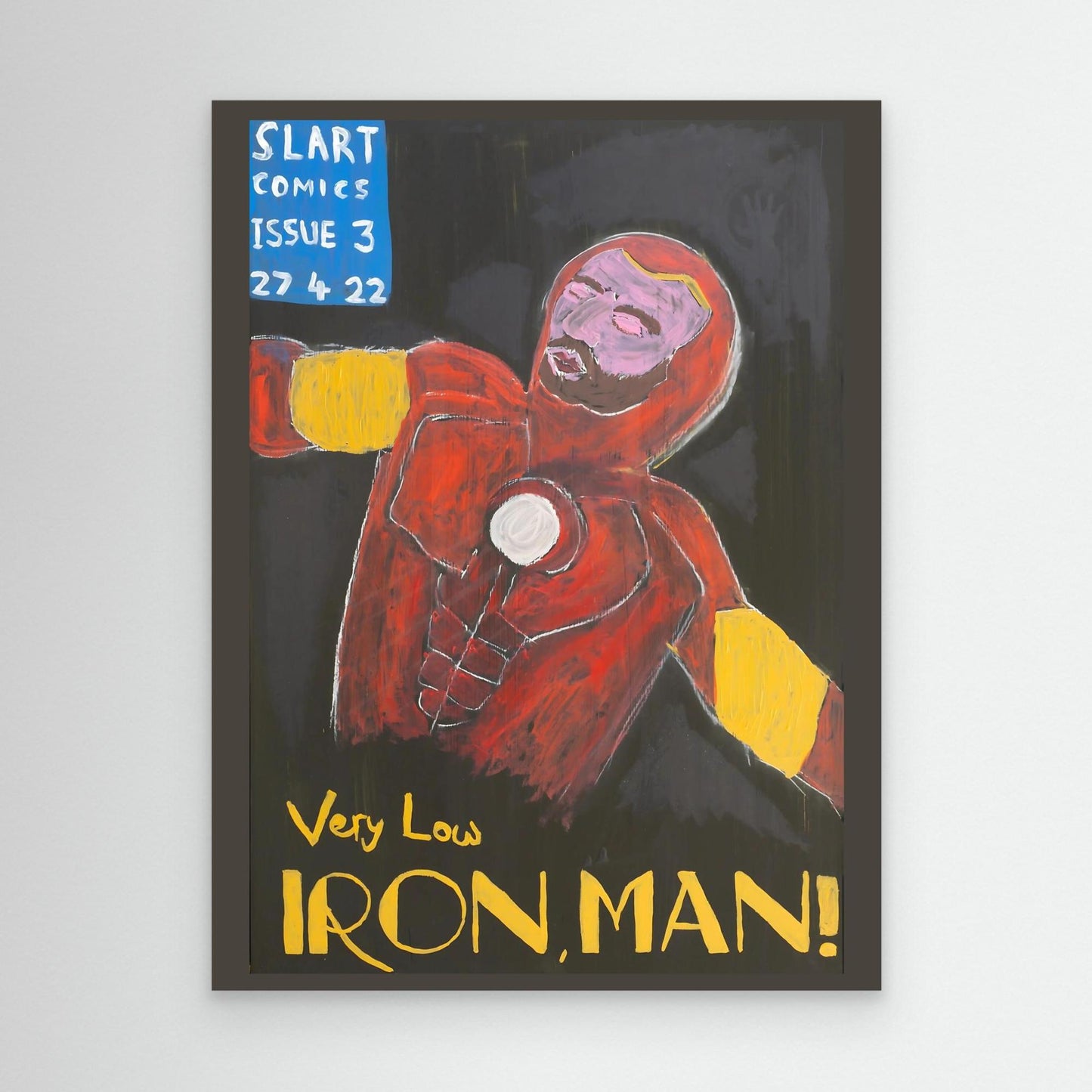 CANVAS ART PRINT: THE ANAEMIC SUPERHERO (2022) By SLART "Very Low Iron Man"