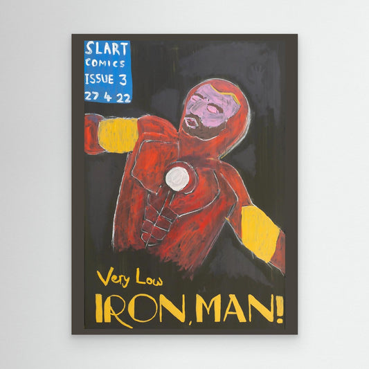 CANVAS ART PRINT: THE ANAEMIC SUPERHERO (2022) By SLART "Very Low Iron Man"
